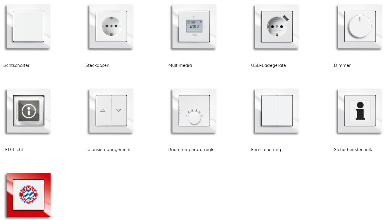 Busch-axcent Produktsortiment